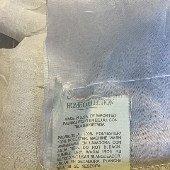 FINAL SALE PRICE 2 Large Sheer Patterned Rod Pocket Panels - Picture 4 of 4